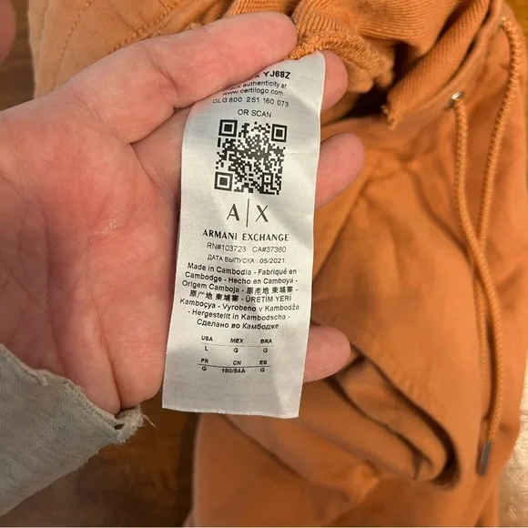 Armani Exchange Iconic Orange Sweatpants